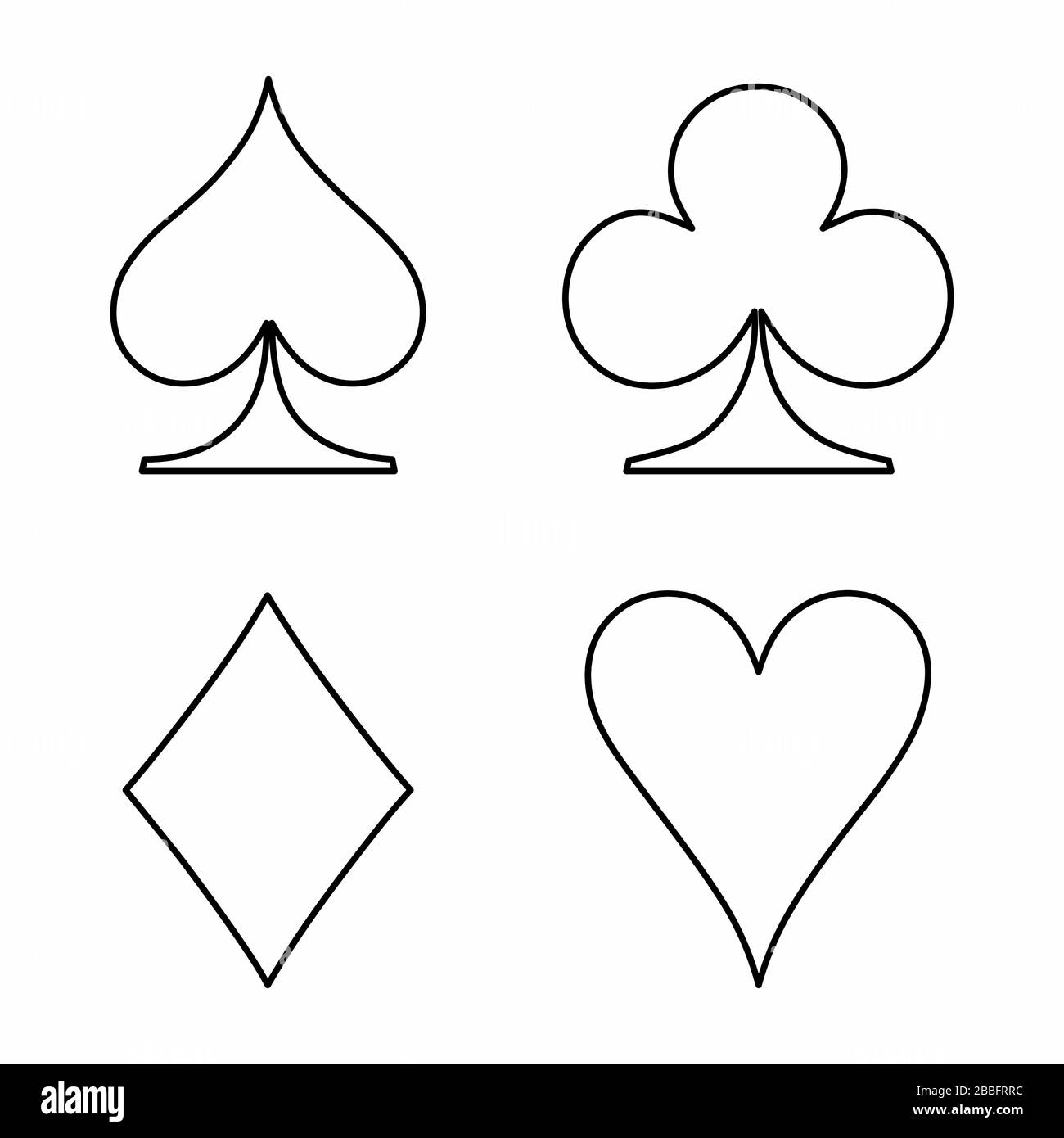 Card suit icons set Stock Vector Image & Art - Alamy