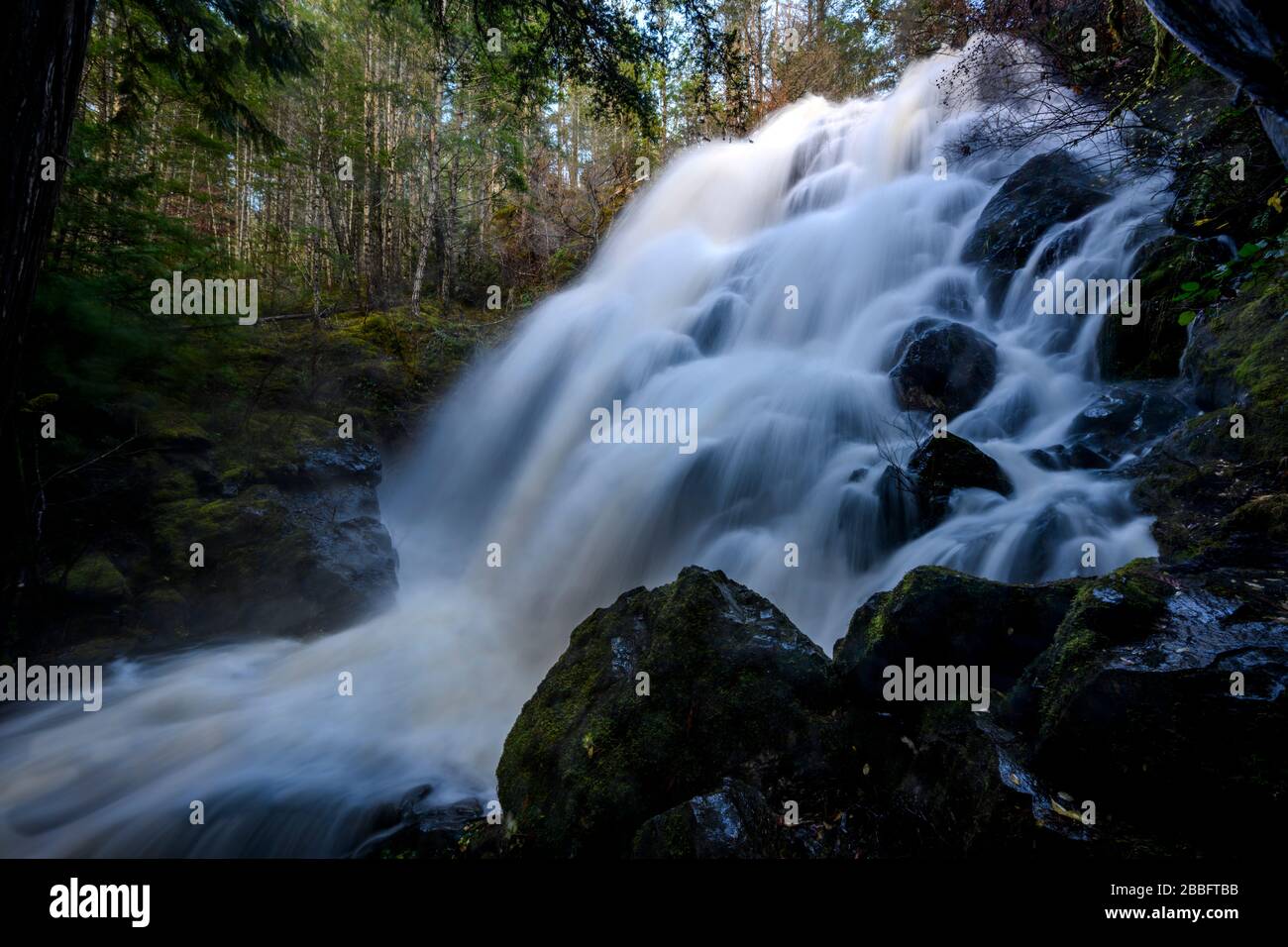 Mary Vine Falls, Sooke Potholes Provincial Park, Sooke, Vancouver Island, BC, Canada Stock Photo