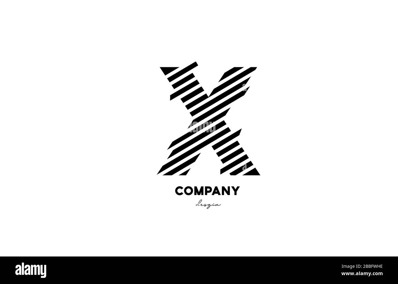 black and white X alphabet letter logo icon design for company and ...