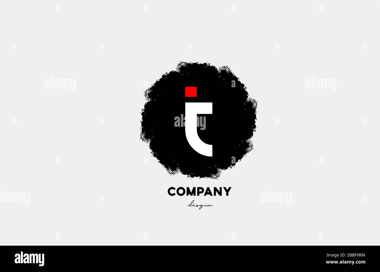 T red white black letter alphabet logo icon with grunge design for ...