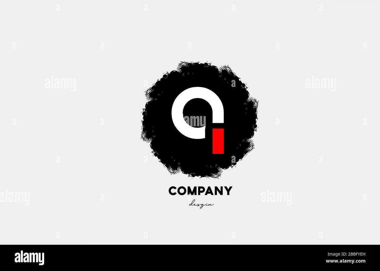 Q red white black letter alphabet logo icon with grunge design for ...