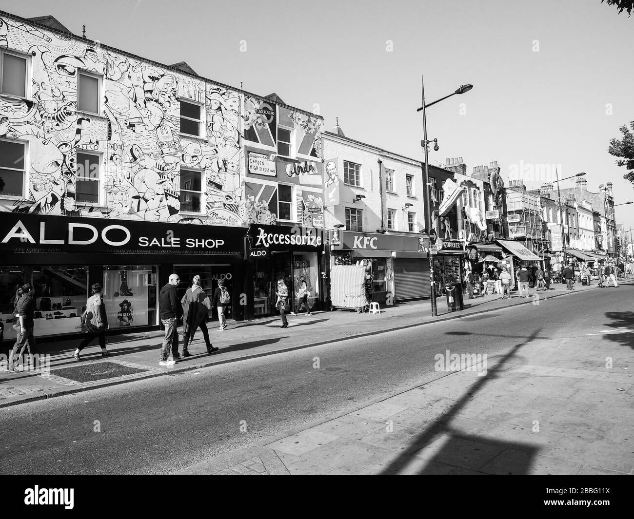 Camden Market/Camden Lock, a pedestrian-only road and large retail markets located in Camden - London Stock Photo