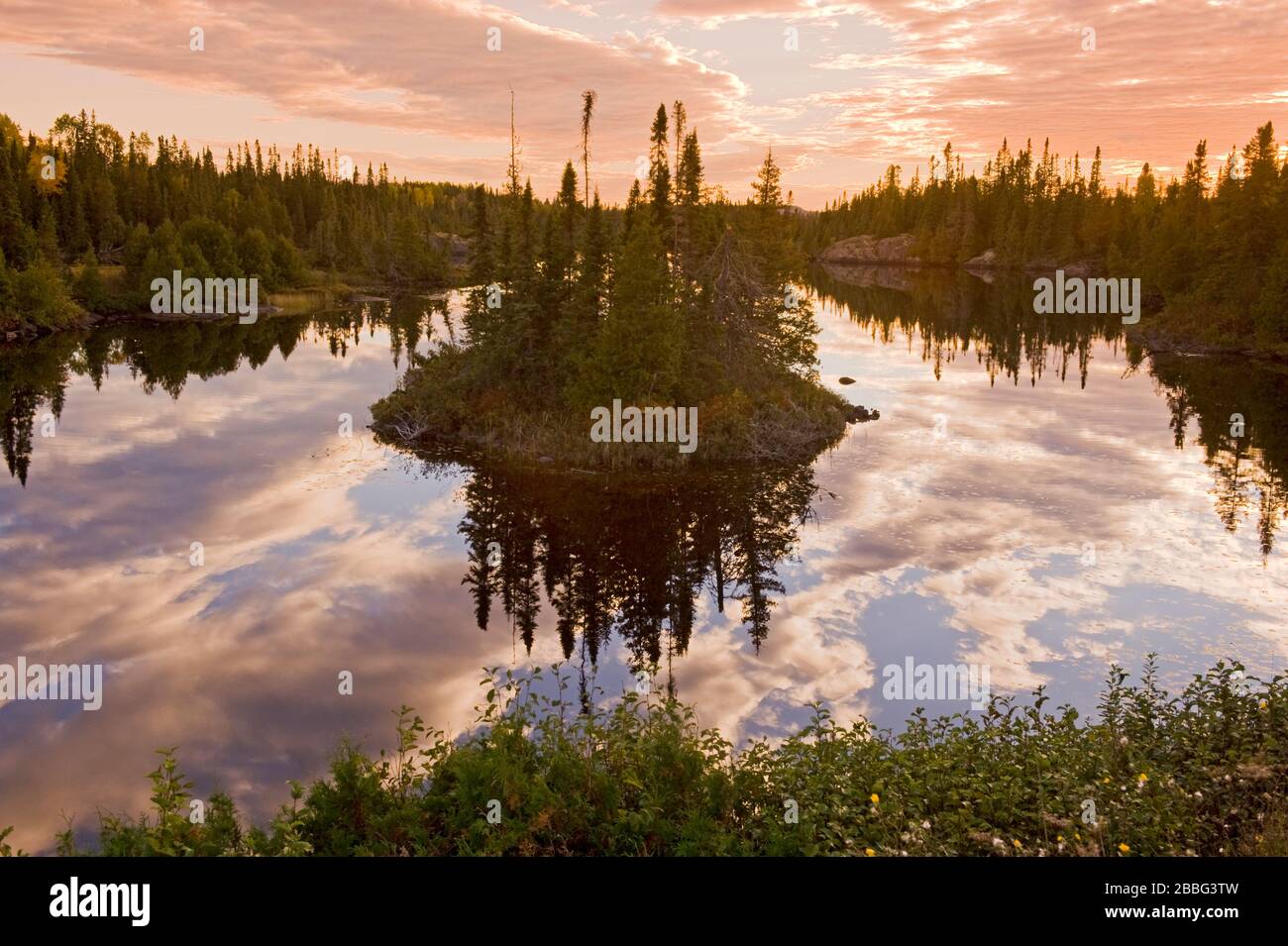 northern lake near Marathon, Ontario, Canada Stock Photo