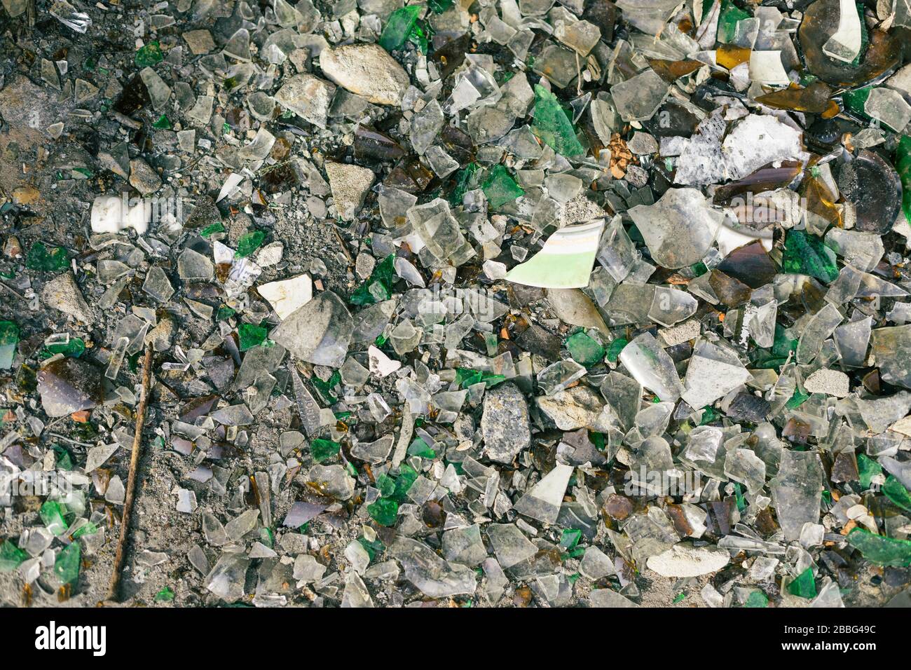 Broken glass pieces white background hires stock photography and