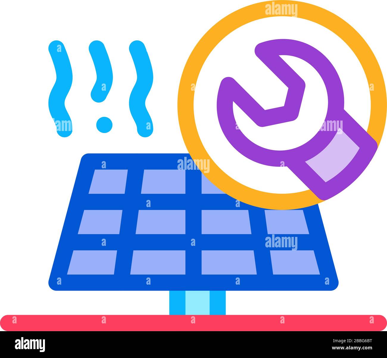 solar repair icon vector outline illustration Stock Vector Image & Art ...