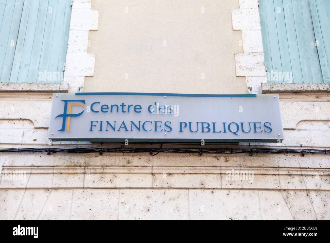 Bordeaux , Aquitaine / France - 02 21 2020 : centre des Finances Publiques logo office sign logo building French public finance adminstration Stock Photo