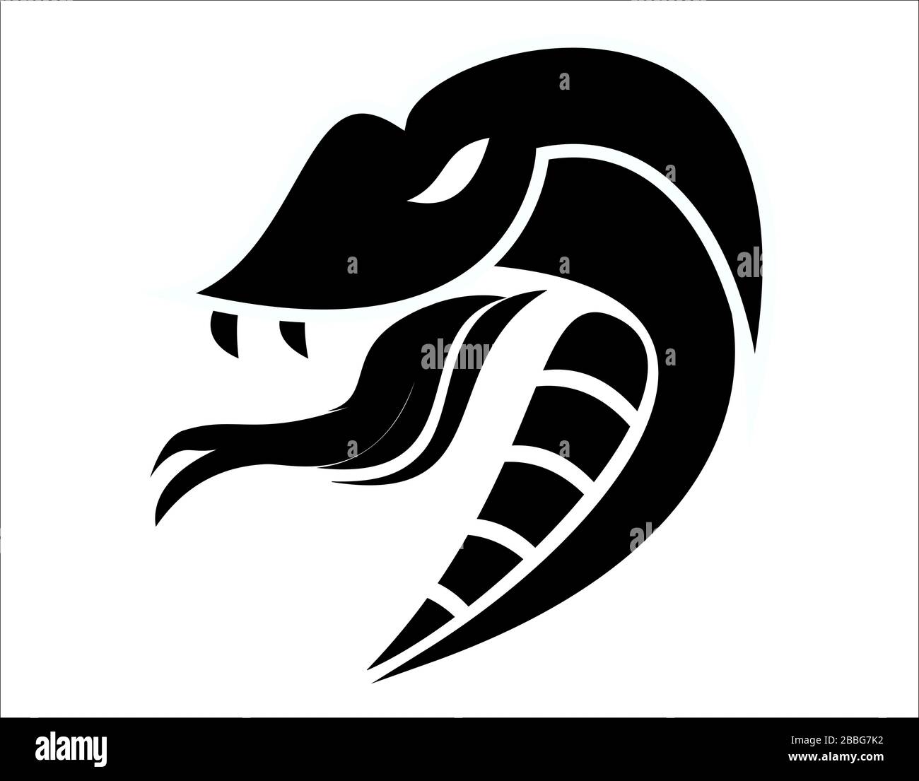 Cobra black and white Stock Photo