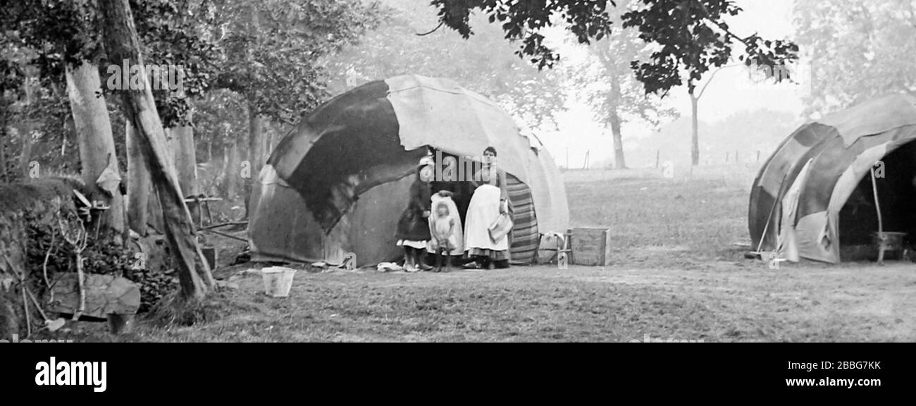 Gypsy encampment Black and White Stock Photos & Images - Alamy