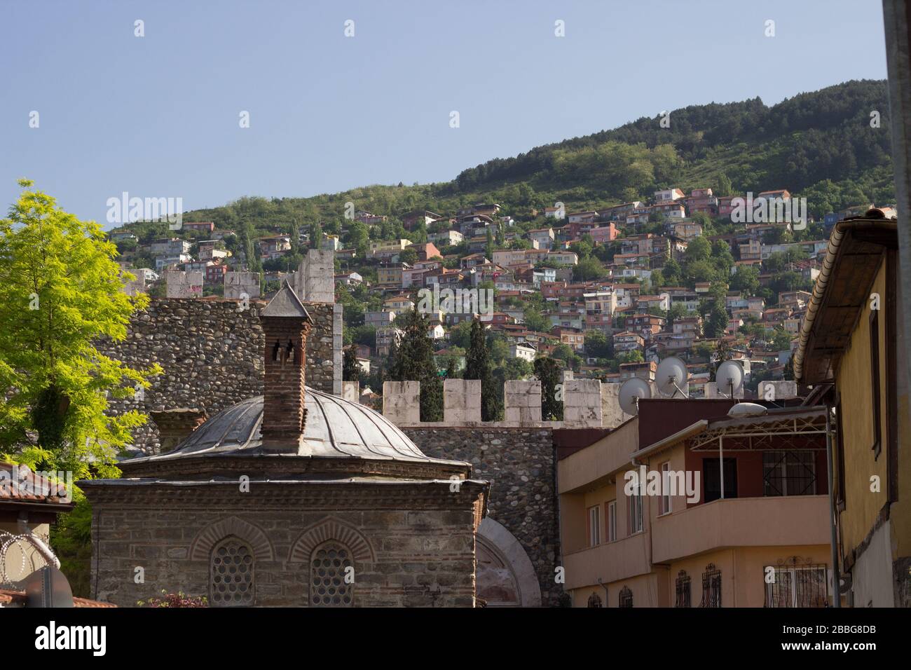 Bursa is one of the biggest city in Turkey, Unfortunately, city planning and architecture is terrible. No enough green section in city. Stock Photo