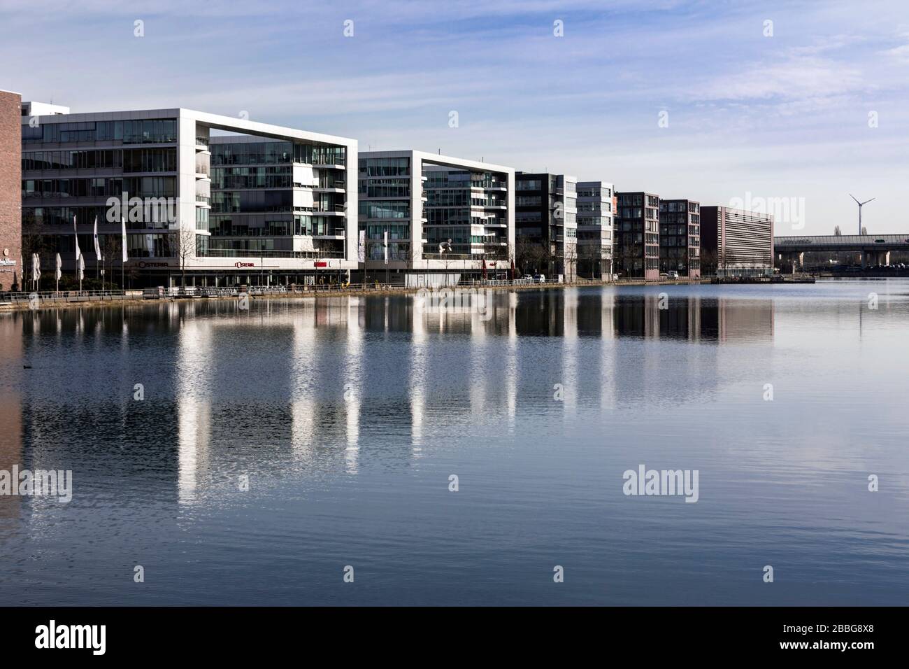 H2 office in Duisburg inner harbor Stock Photo