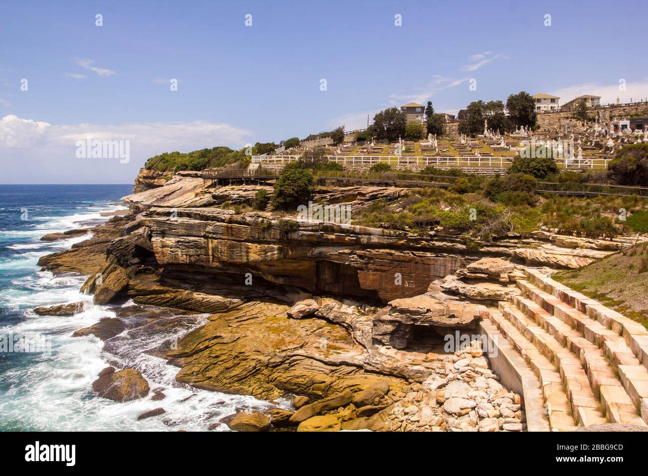 Bondi to Coogee Coastal walk, Sydney, Australia Stock Photo