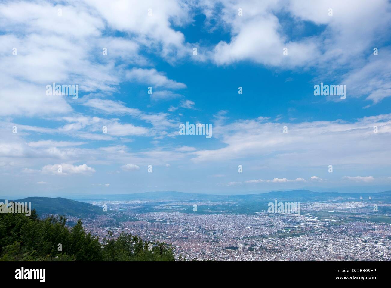 Bursa is one of the biggest city in Turkey, Unfortunately, city planning and architecture is terrible. No enough green section in city. Stock Photo
