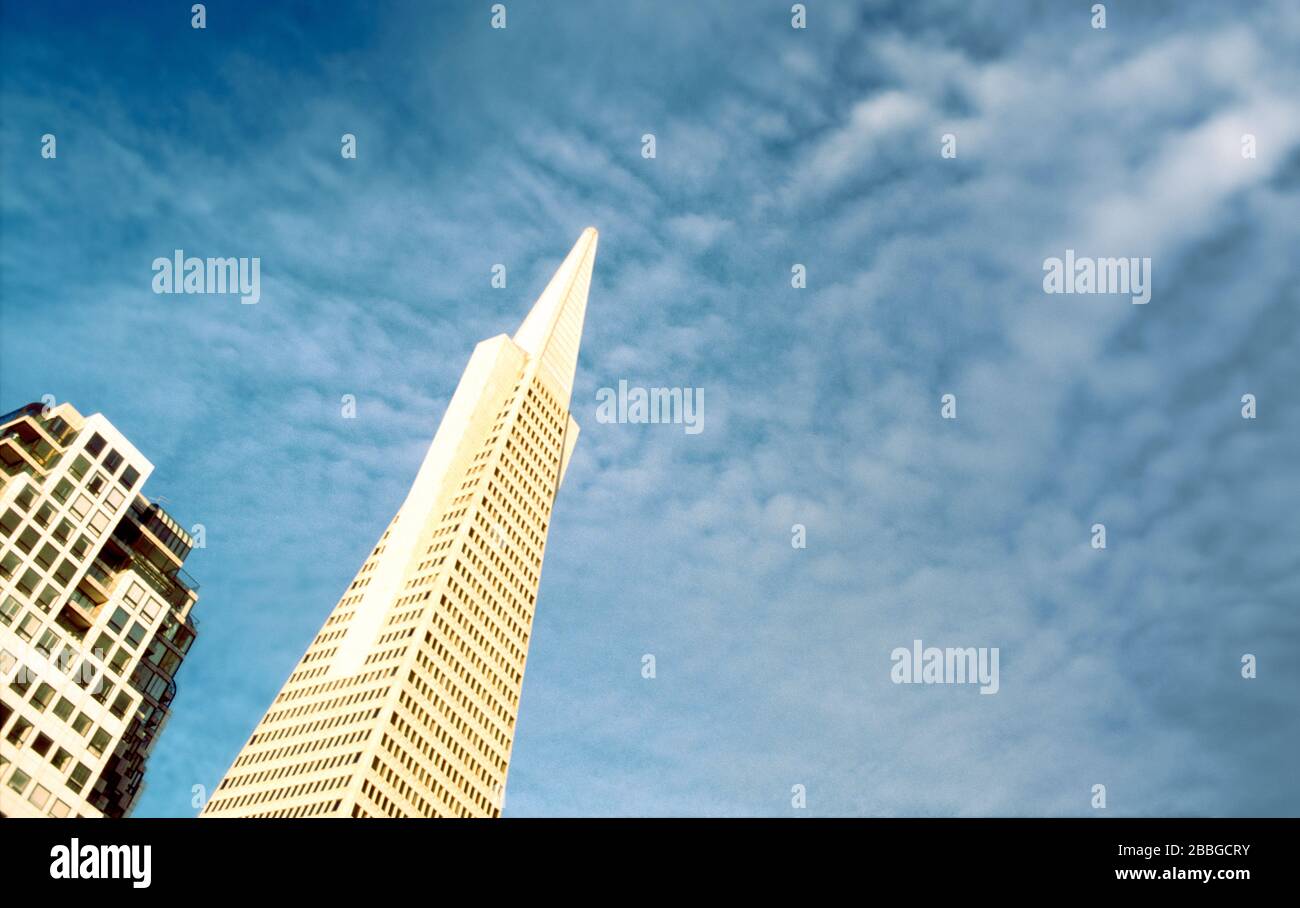 Low angle view of a skyscraper. Stock Photo