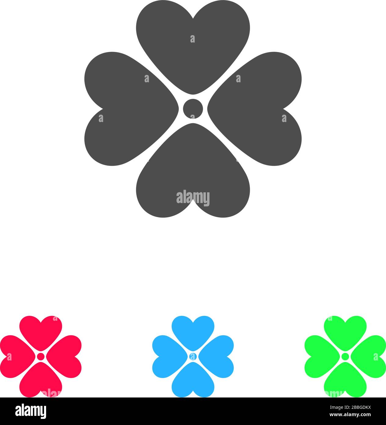 Flower icon flat. Color pictogram on white background. Vector ...