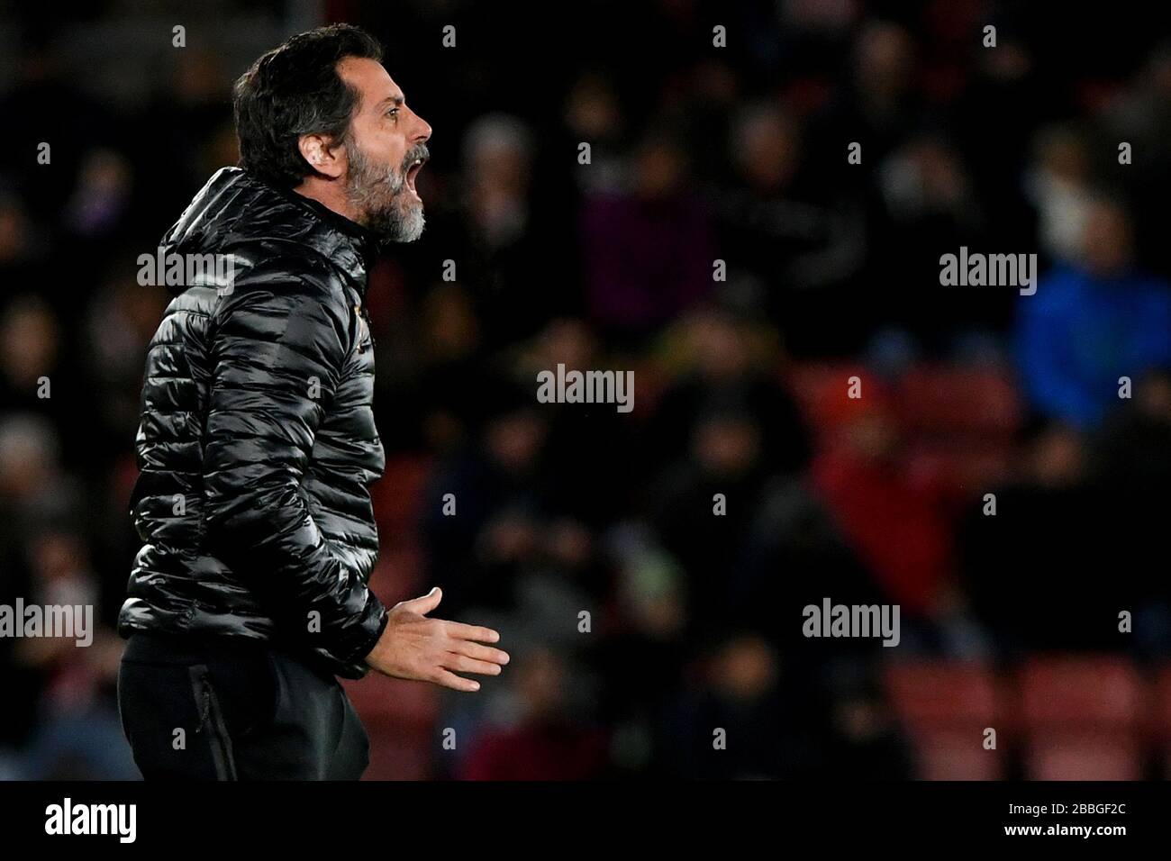 Manager of Watford, Quique Sanchez Flores - Southampton v Watford, Premier League, St Mary's Stadium, Southampton, UK - 30th November 2019  Editorial Use Only - DataCo restrictions apply Stock Photo