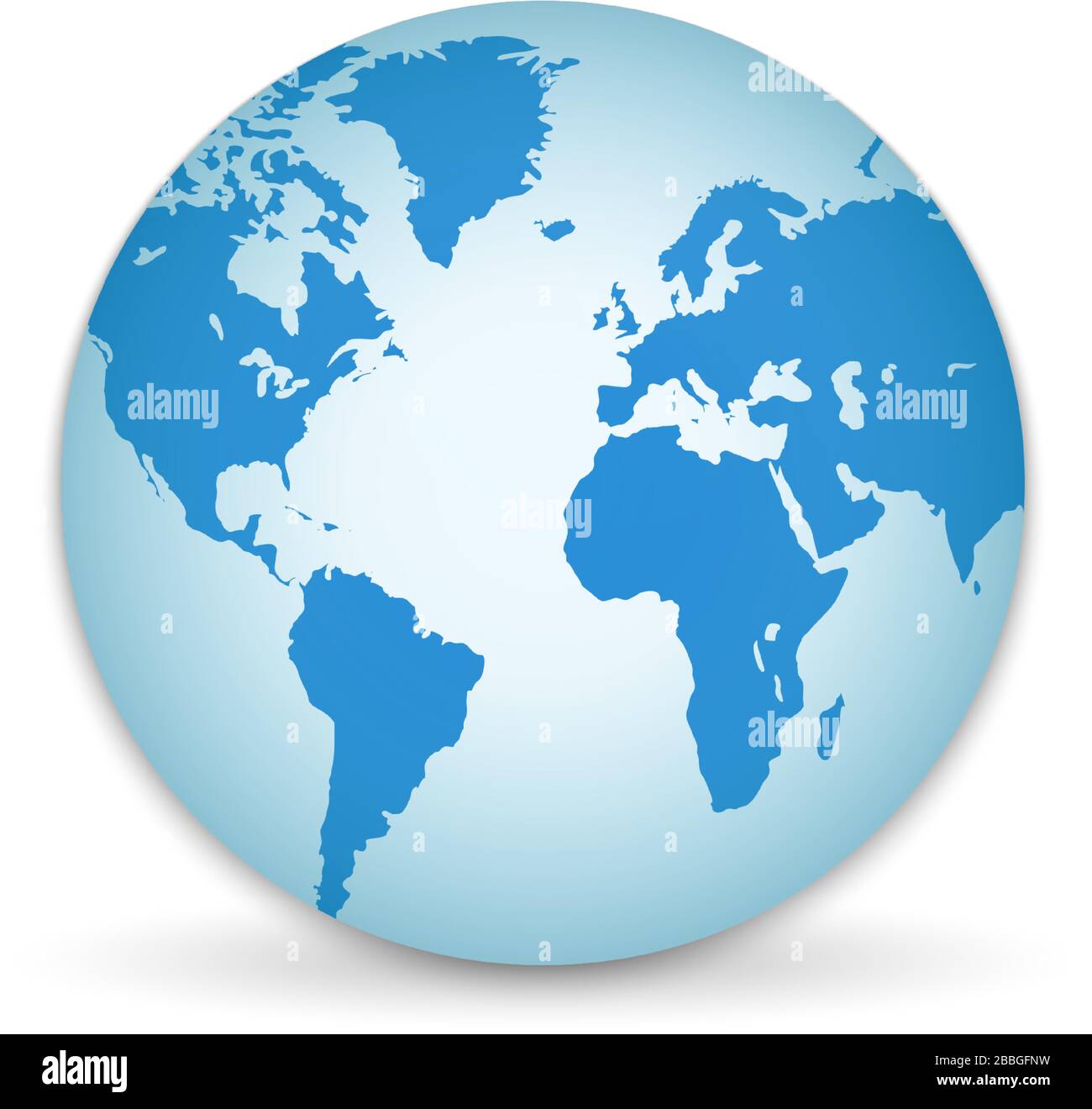 Globe With All Continents 3D Planet Earth. Globe With All Continents Illustration Stock Vector Image  & Art - Alamy