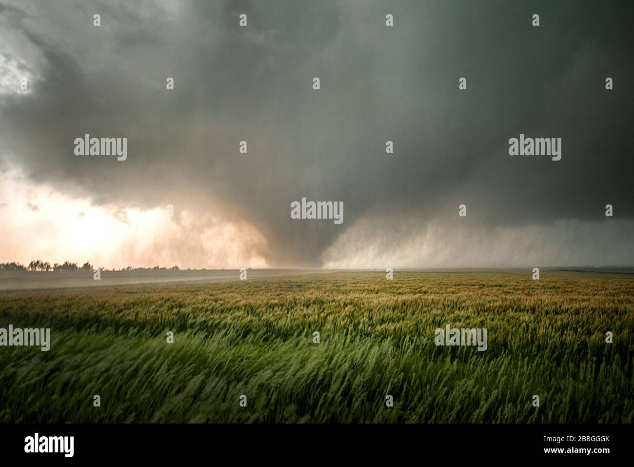 Big wedge tornado near Chapman Kansas United States Stock Photo