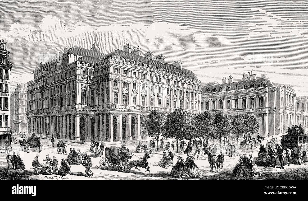 The Comédie-Française or Théâtre-Français, Paris, France, 1863 Stock Photo
