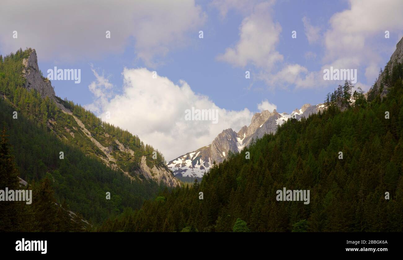 Panoramic view of landscape against sky Stock Photo