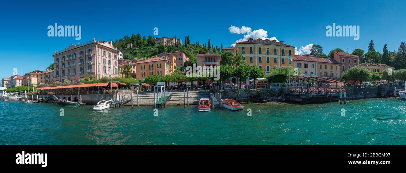 Bellagio porto turistico. Lago di Como. Nord Italia Stock Photo