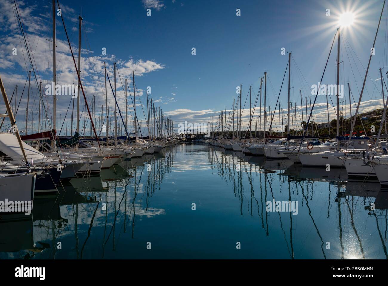 Marina degli Aregai. Marina. Porto turistico a Santo Stefano al mare. Liguria Italia. Stock Photo