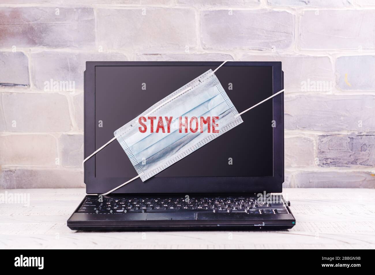 Stay at home background Stock Photo