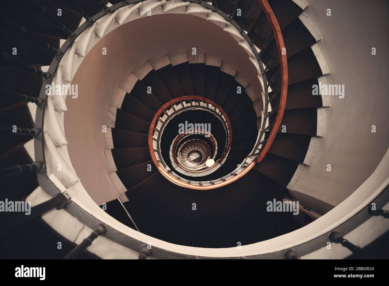 Spiral staircase in old building in Rome, Italy Stock Photo - Alamy