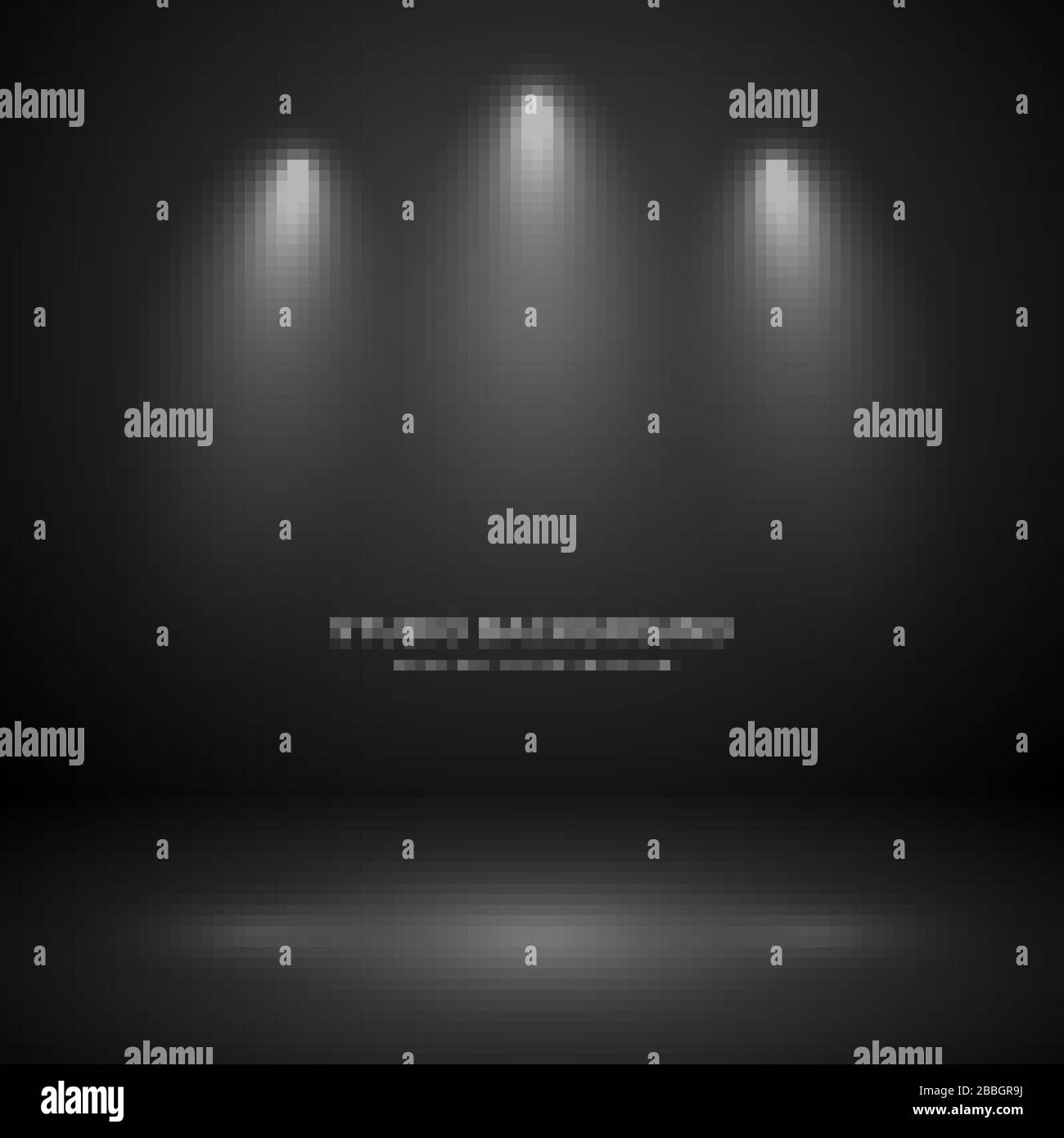 Empty gray studio abstract background with spotlights. Product showcase ...