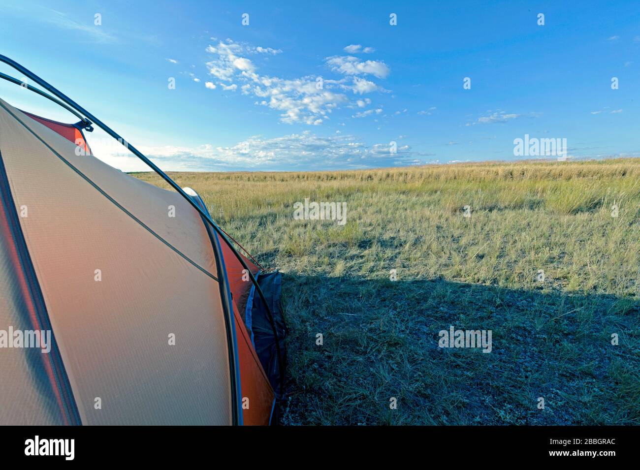 Tent camping at Grasslands National Park. Saskatchewan Canada Stock Photo Alamy