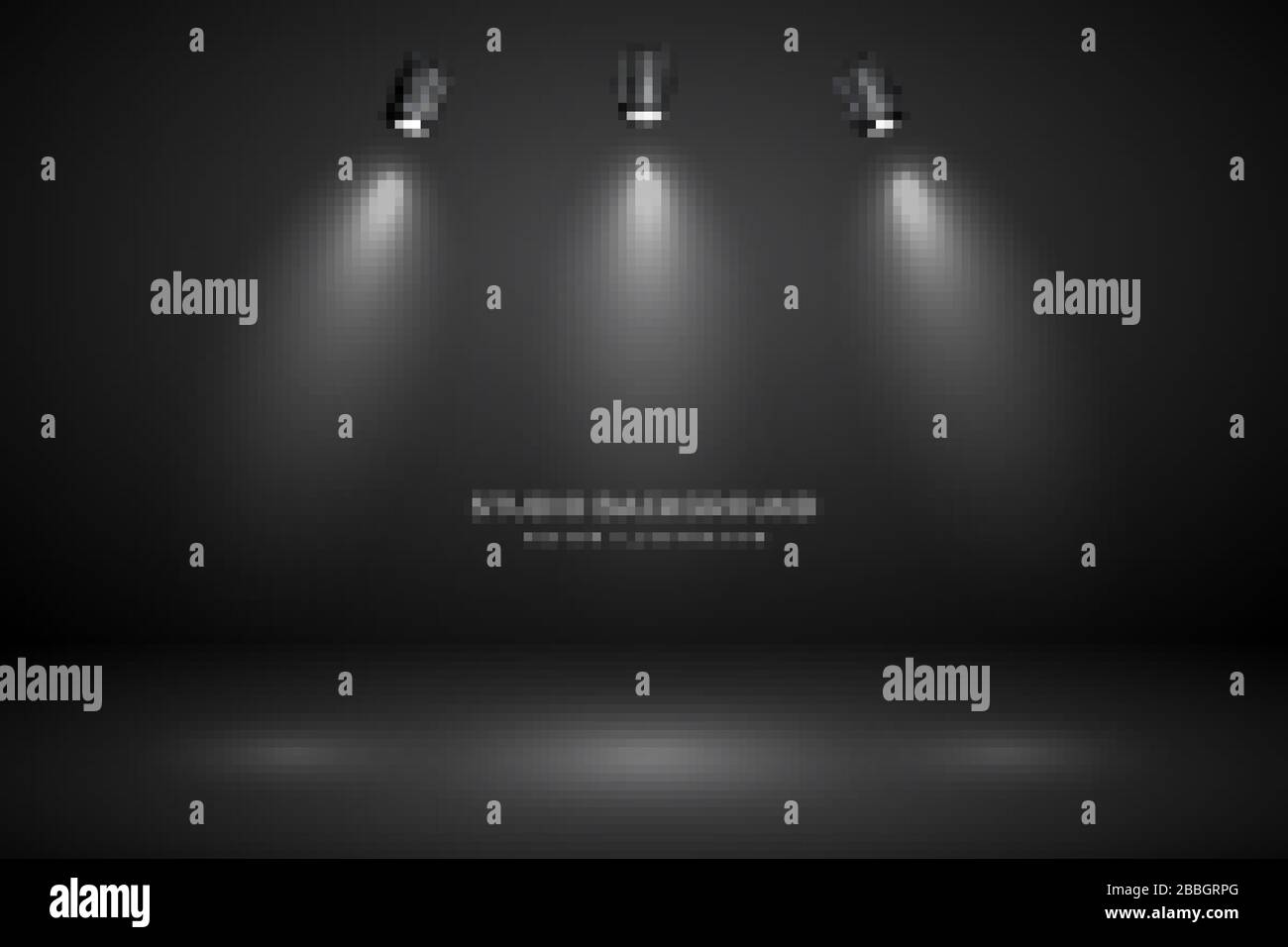 Empty gray studio abstract background with spotlights. Product showcase ...