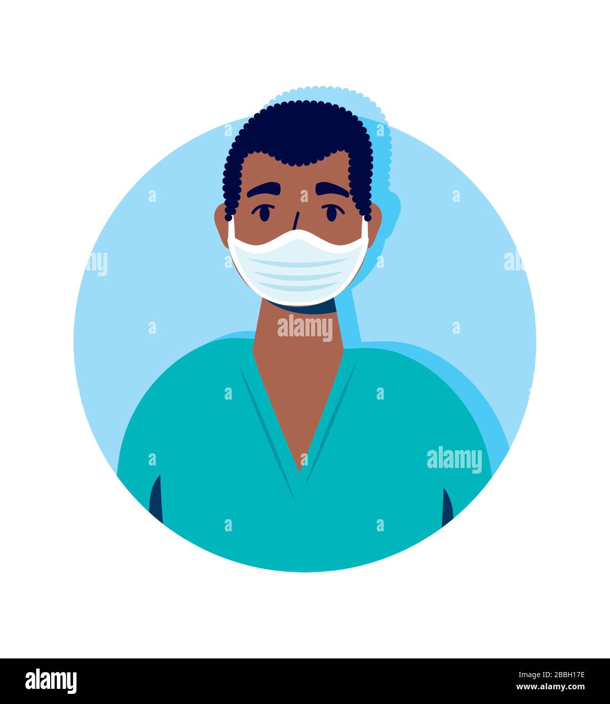 afro man using face mask character Stock Vector Image & Art - Alamy