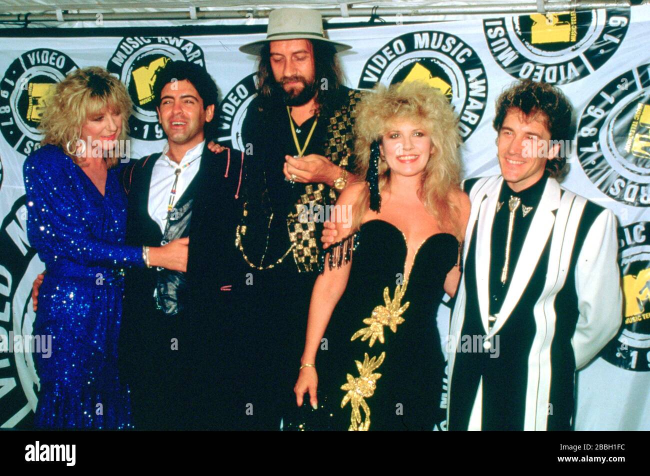 Fleetwood Mac photographed at the MTV Video Music Awards in 1987. Credit:  Scott Weiner / MediaPunch Stock Photo