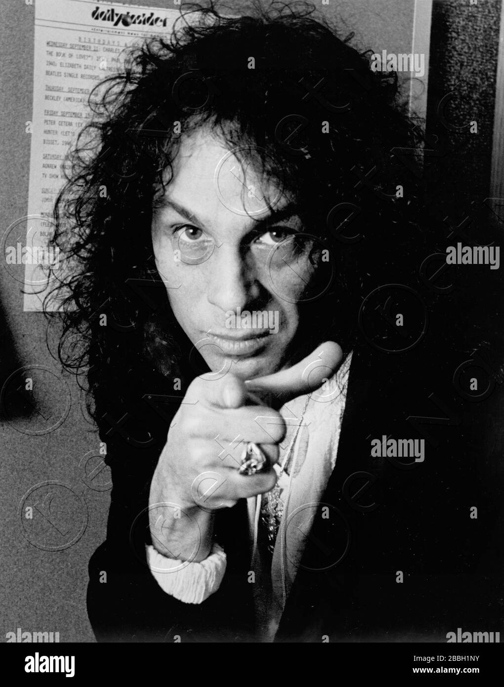 Ronnie James Dio (July 10, 1942 Ð May 16, 2010) was an American heavy metal vocalist and songwriter. He performed with Elf, Rainbow, Black Sabbath, Heaven & Hell, and his own band Dio. Credit: Scott Weiner / MediaPunch Stock Photo