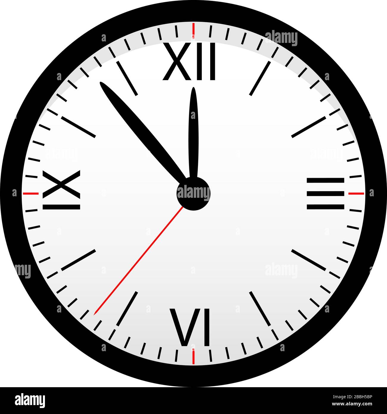 Black watch with arrows and dial isolated on a white background