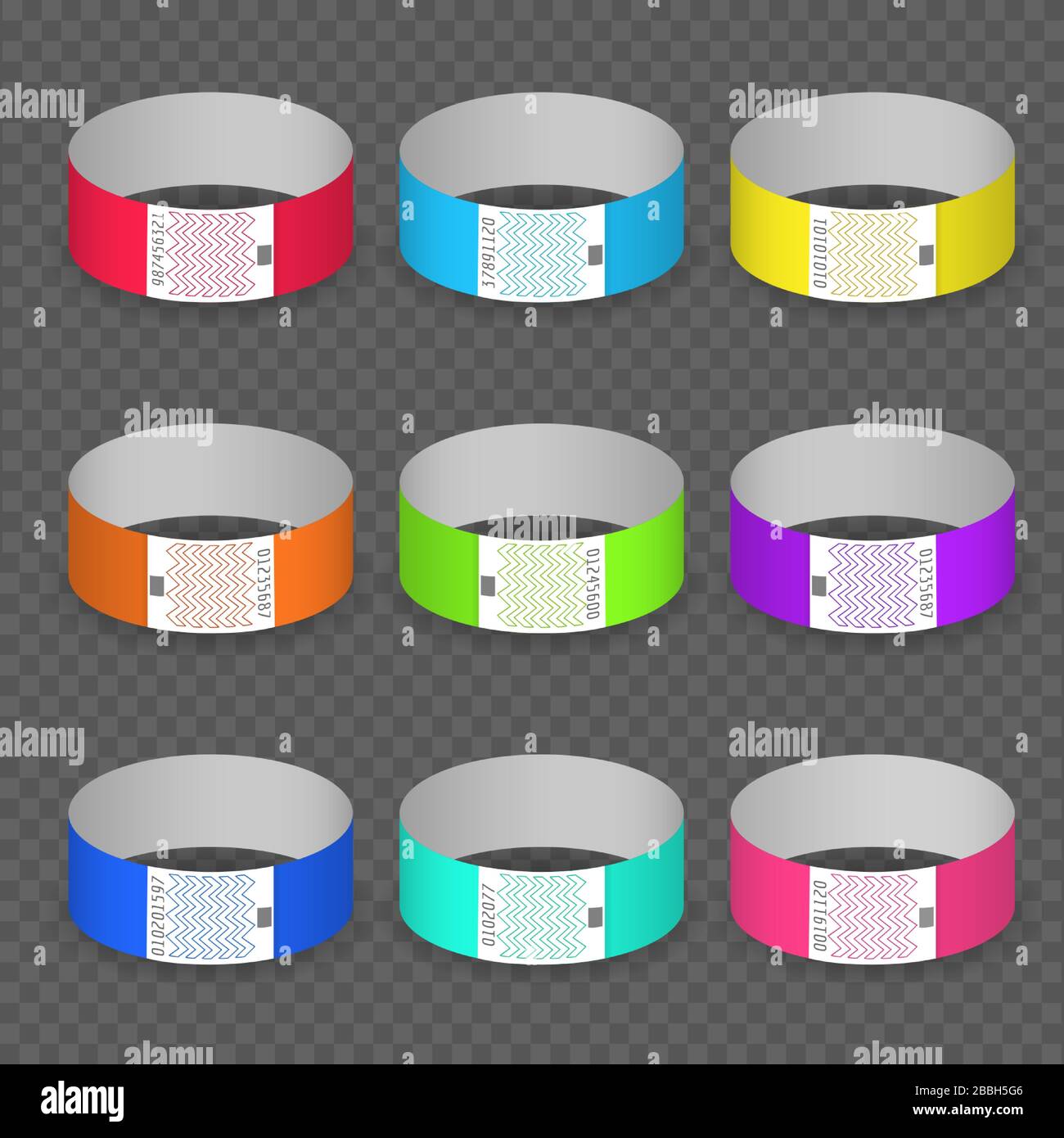 Blank paper event bracelet set Stock Vector Image & Art Alamy