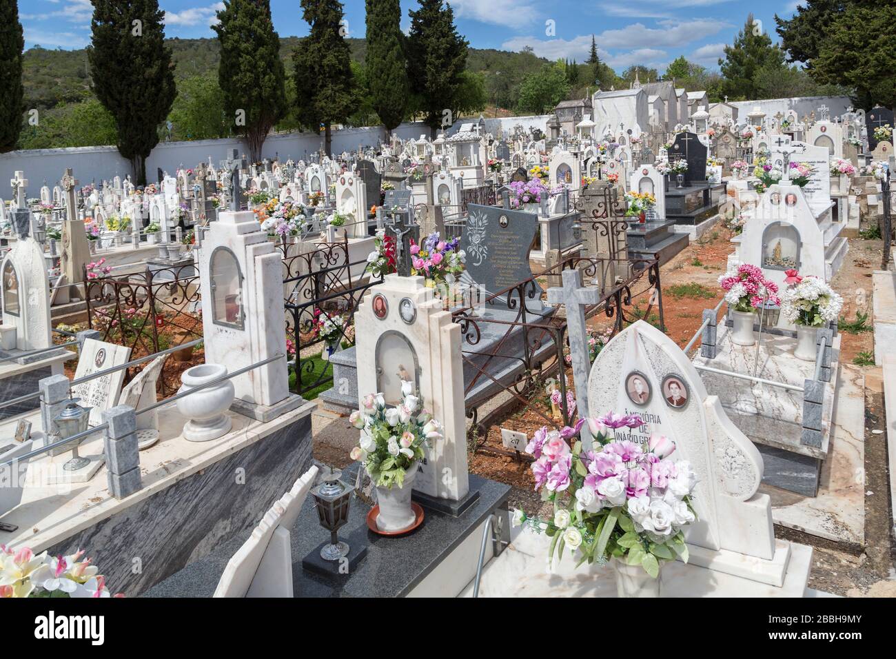 Cemetery, Alte, Algarve, Portugal Stock Photo