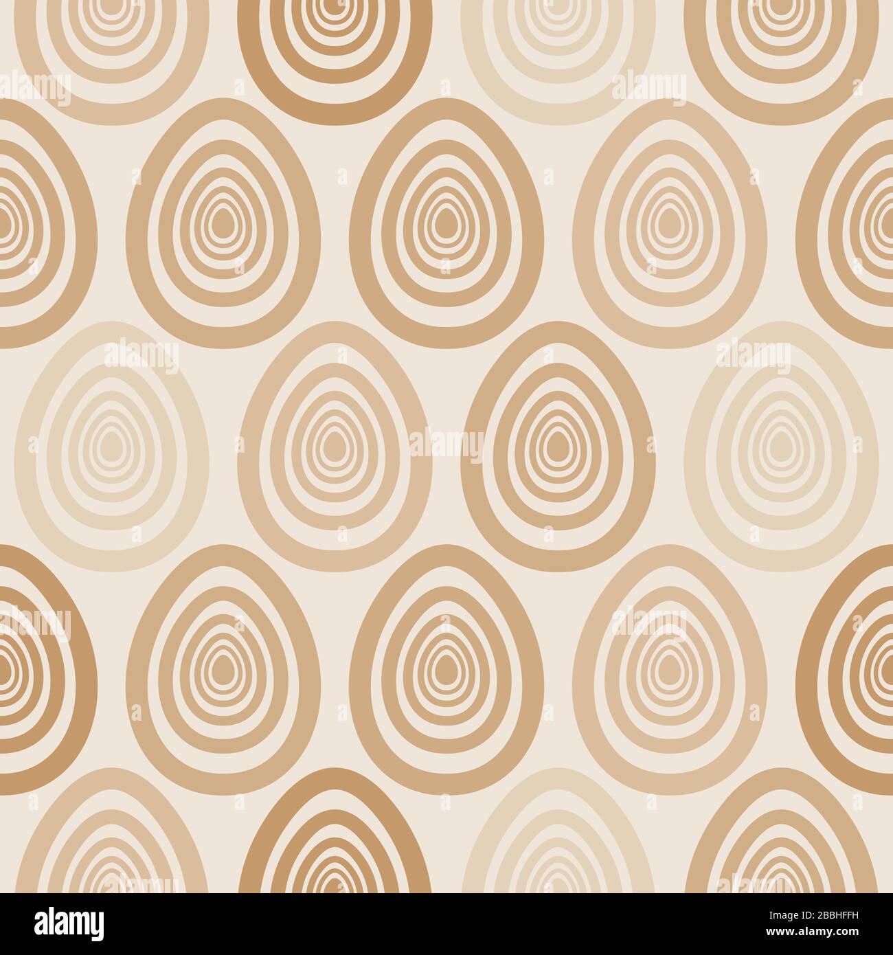 Easter golden painted eggs seamless art pattern Stock Vector