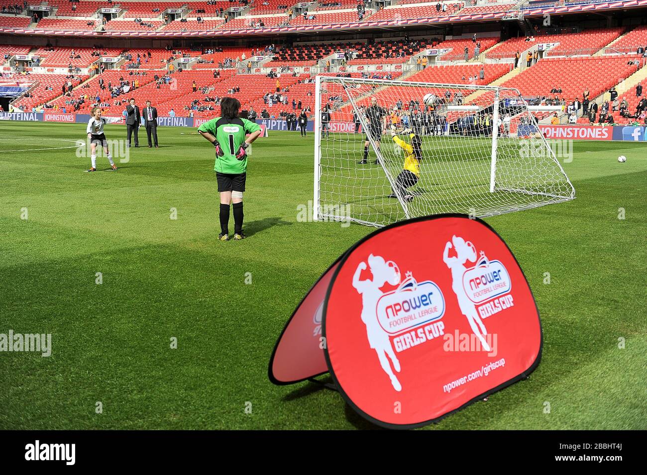 Match action from the Football League Girls Cup final between Rainham