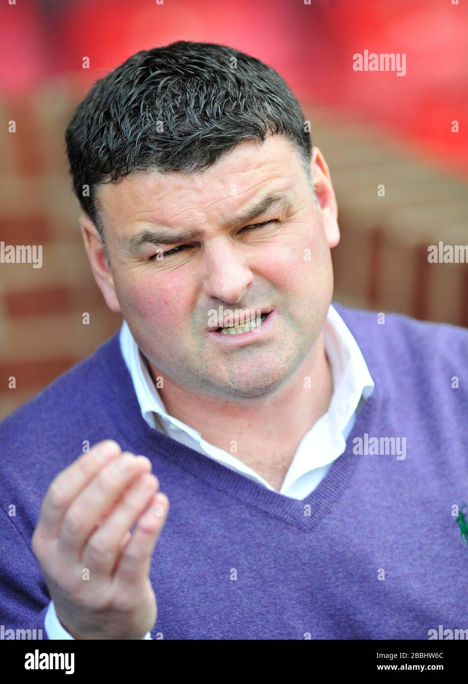 Stockport County manager Ian Bogie Stock Photo