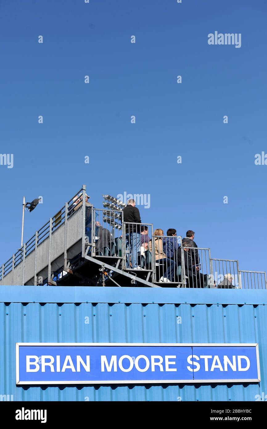 The Brian Moore stand at MEMS Priestfield Stadium in Gillingham Stock