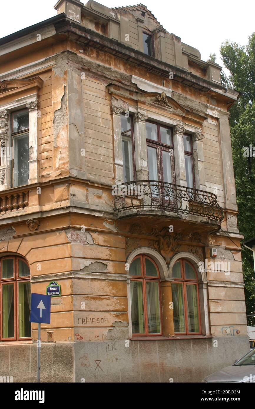 Bucharest, Romania. Mid 19-th century house with unique architectural ...