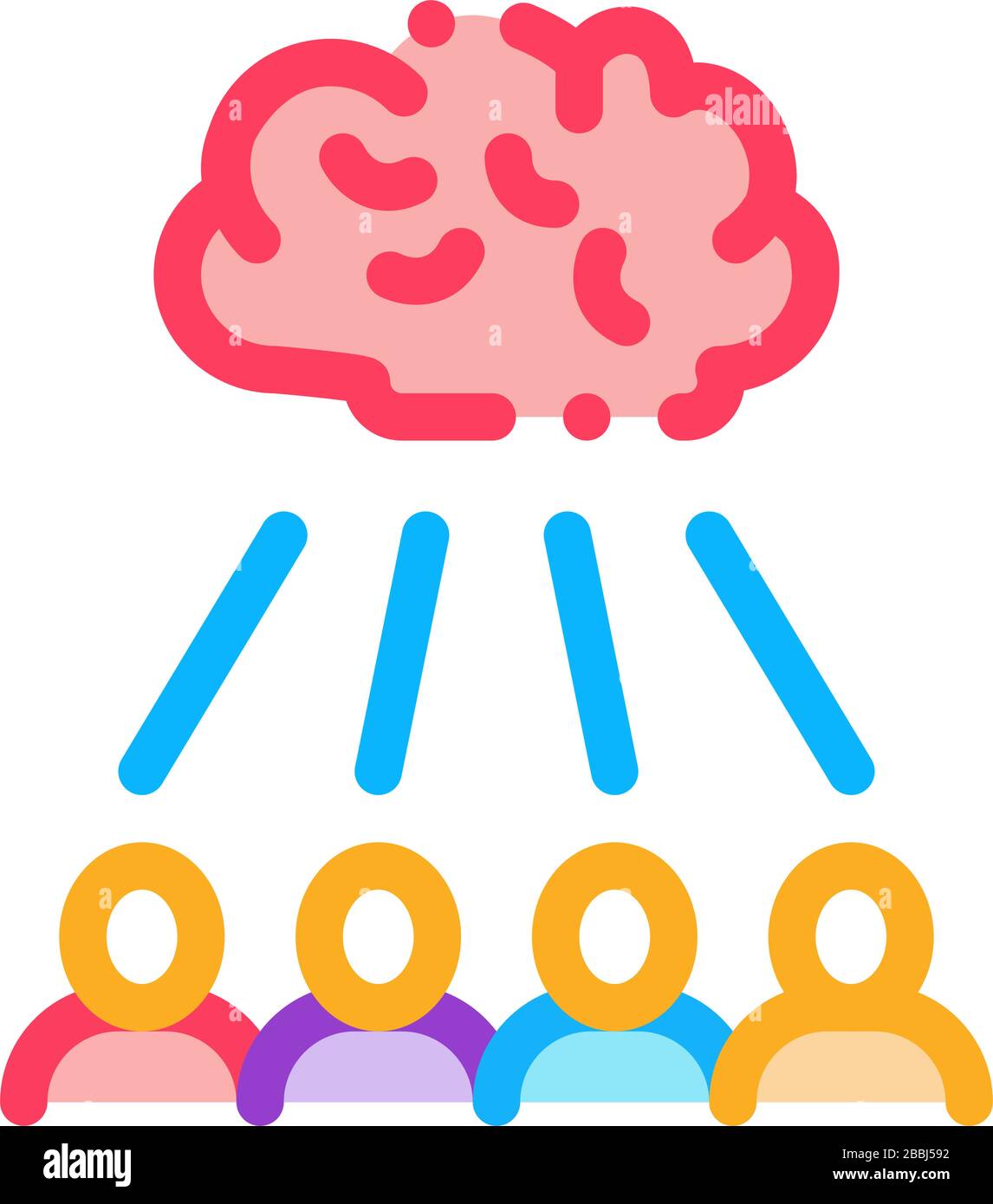 business brainstorming icon vector outline illustration Stock Vector ...