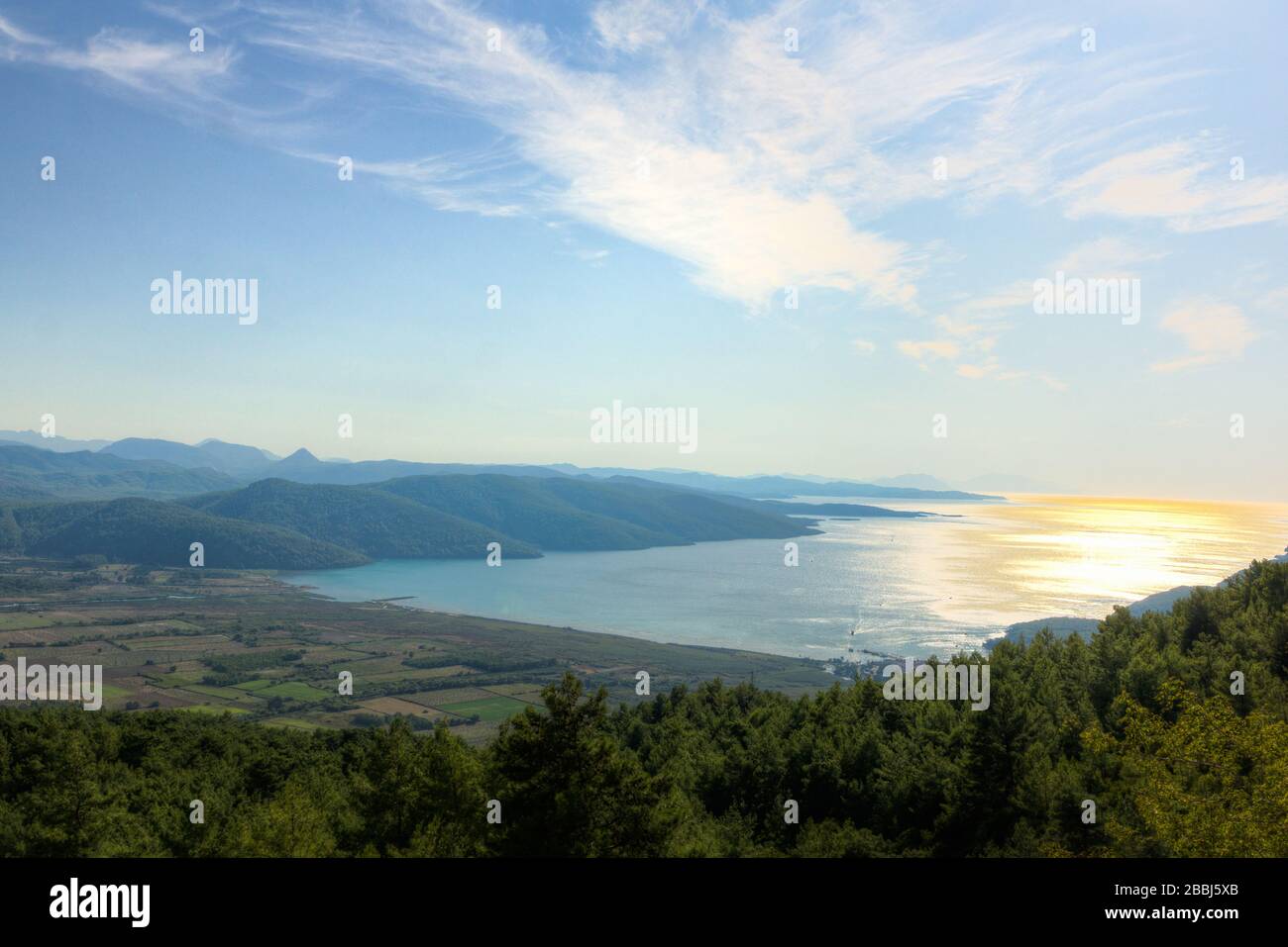 sunny sea view in Turkey Stock Photo
