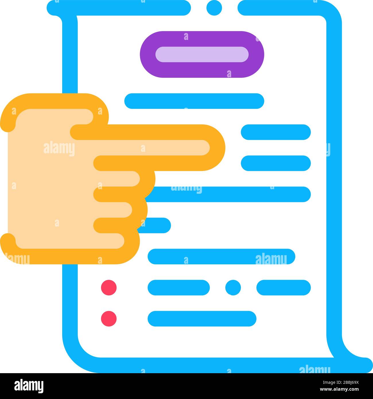transaction document pointer icon vector outline illustration Stock ...