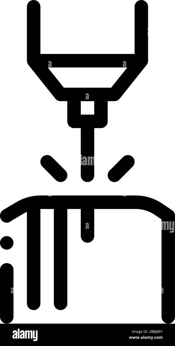 drilling parts icon vector outline illustration Stock Vector