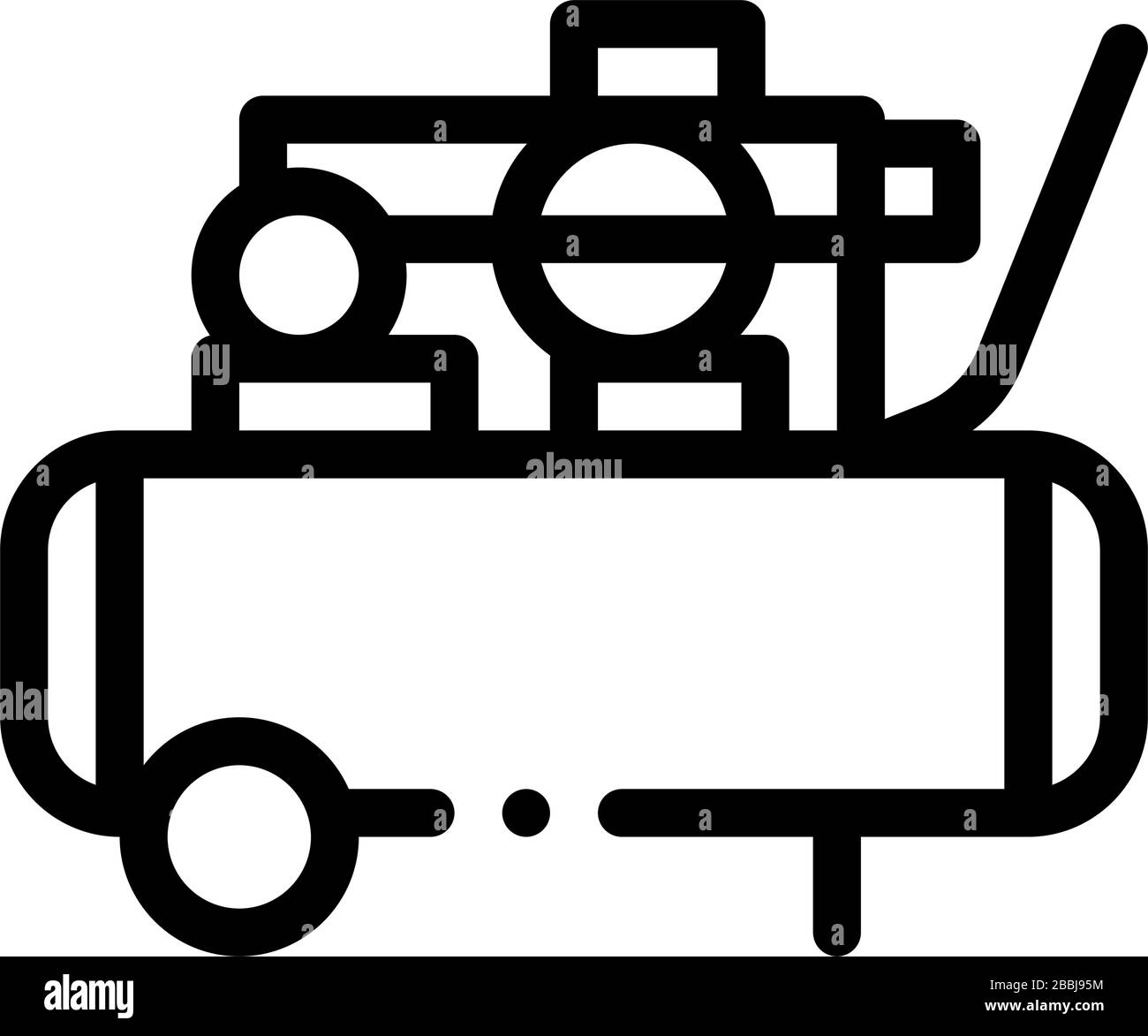 tire repair men icon vector outline illustration Stock Vector Image