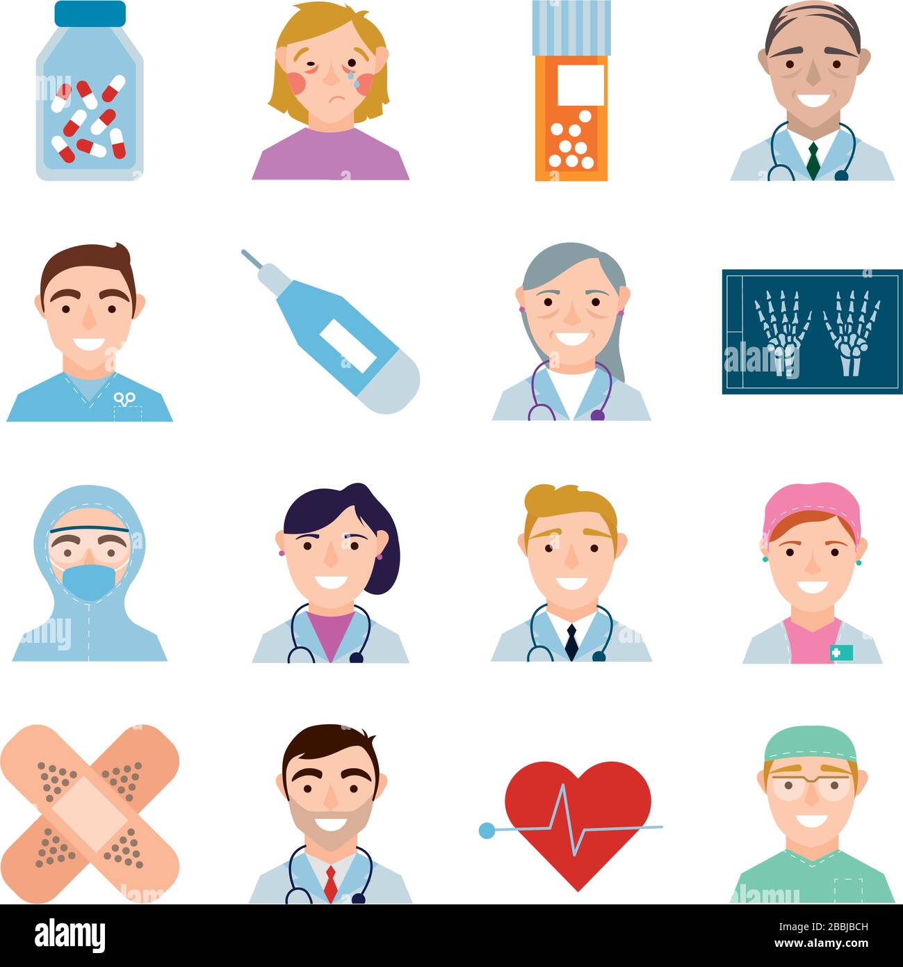 Medical staff computer image Stock Vector Images - Alamy