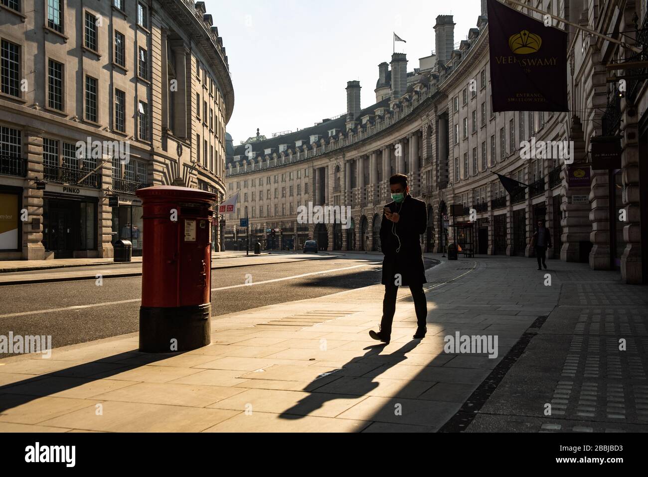 Oxford Circus,London,England, empty due to corona virus lockdown. Stock Photo