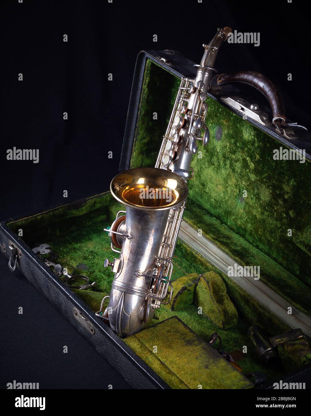 Vintage 1929 Silver Conn Refurbished Soprano Sax with Sterling Silver