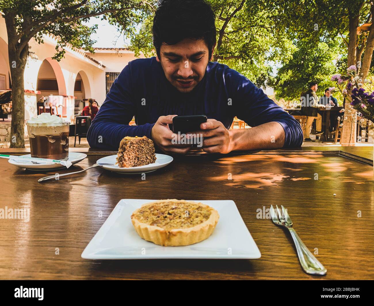 Jorge Martinez en el cafe y pastel de Hermosillo, Sonora Stock Photo